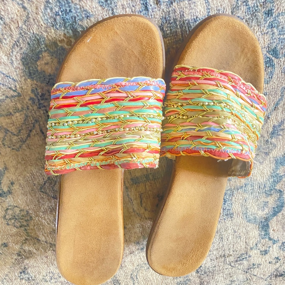 Y2K Woven Platform Sandals